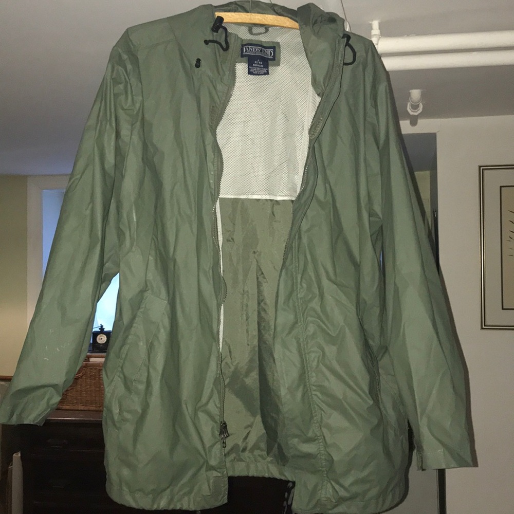 Lands end rain coat
